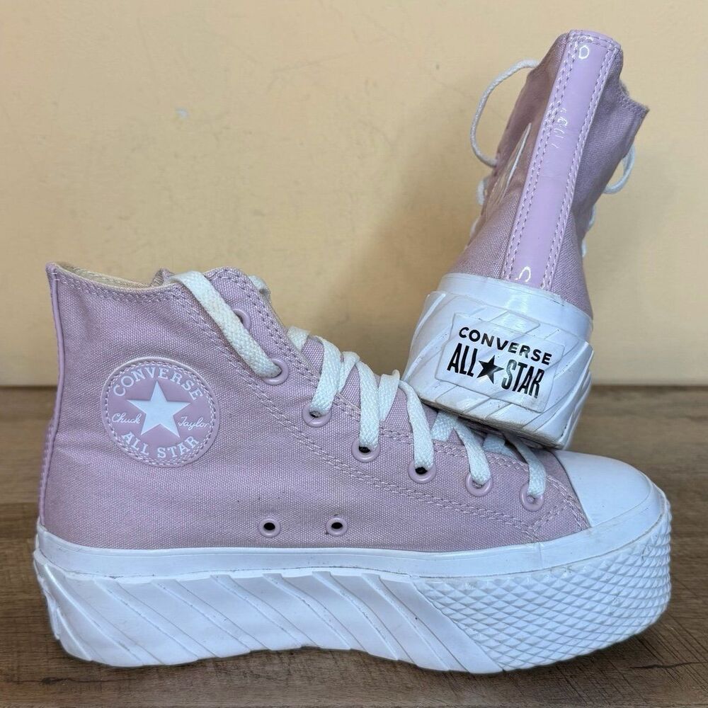 Converse CTAS Lift 2X High Himalayan Salt platform sneakers pink size 7.5 shoes